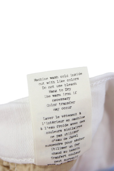 Rag & Bone Unisex Skinny White Jeans Button Fly Cotton Size 33