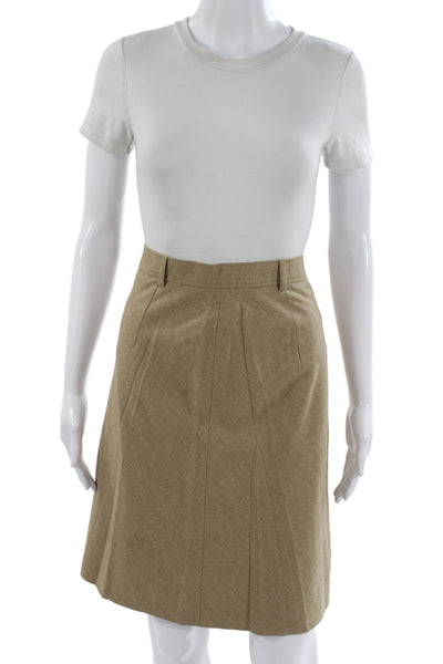 Escada Sport Womens Button Down A Line Skirt Suit Beige Wool Size EUR 40