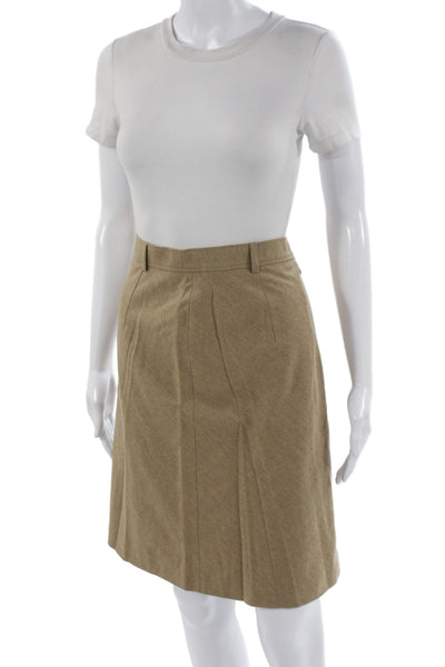 Escada Sport Womens Button Down A Line Skirt Suit Beige Wool Size EUR 40