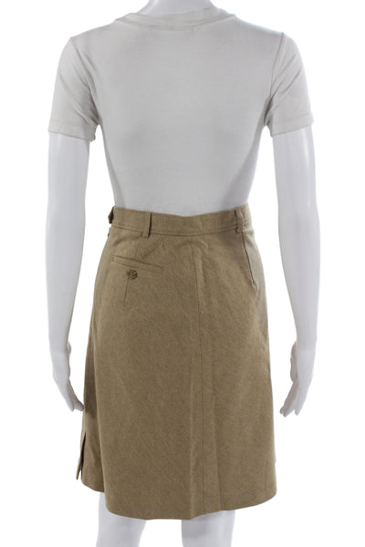 Escada Sport Womens Button Down A Line Skirt Suit Beige Wool Size EUR 40