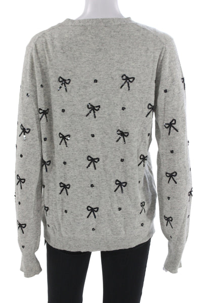 J Crew Unisex Cardigan Gray V-Neck Button Cotton Blend Long Sleeve Size L