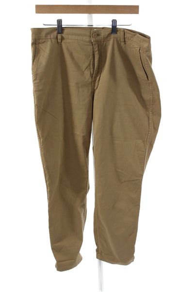 J Crew Mens Beige Chinos 97% Cotton 3% Elastane Button 25in Inseam Size 31