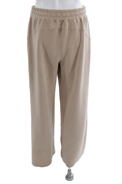 Spanx Womens Beige Drawstring Sweatpants Modal Polyester Elastane Size M