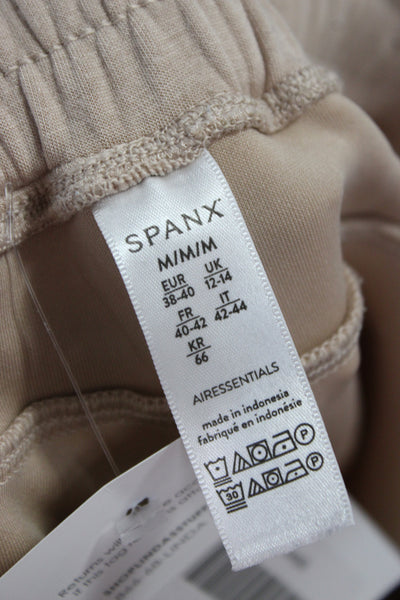 Spanx Womens Beige Drawstring Sweatpants Modal Polyester Elastane Size M
