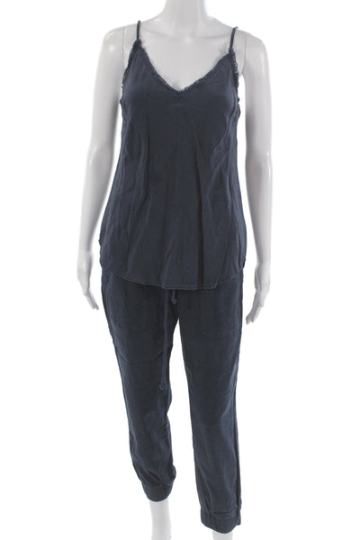 Bella Dahl Womens V Neck Sleeveless Set Blue Size S