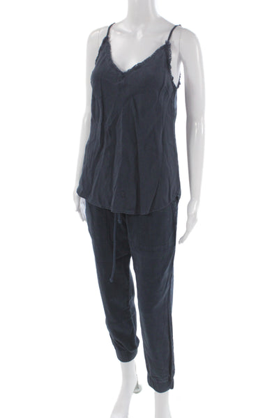Bella Dahl Womens V Neck Sleeveless Set Blue Size S