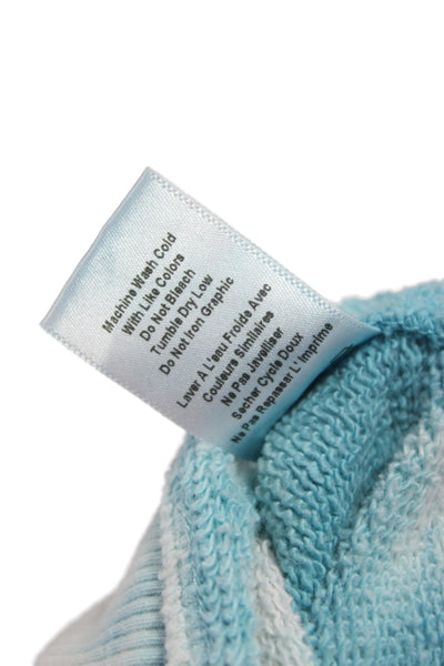 Spiritual Gangster Womens Pullover Sweatshirt Light Blue Mock Neck Size S