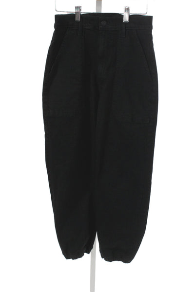 Mother Unisex Black High Rise Jogger Pants Size 26
