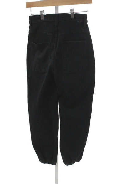 Mother Unisex Black High Rise Jogger Pants Size 26