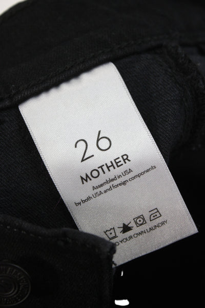 Mother Unisex Black High Rise Jogger Pants Size 26