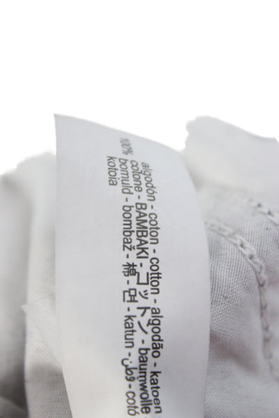 Zara Womens Paperbag Pants Gray High Rise 100% Cotton 25 Inseam Size 4