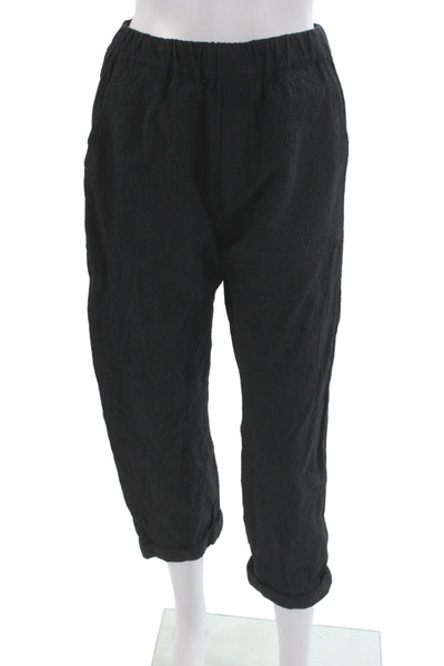 Masscob Womens Cropped Jogger Pants Black Size S