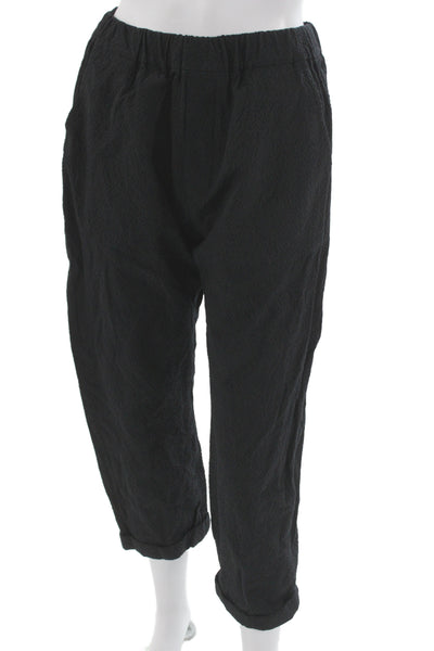 Masscob Womens Cropped Jogger Pants Black Size S