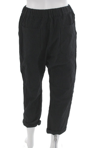 Masscob Womens Cropped Jogger Pants Black Size S