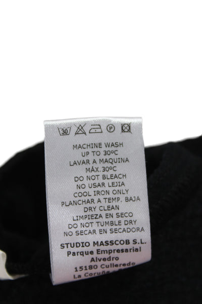 Masscob Womens Cropped Jogger Pants Black Size S