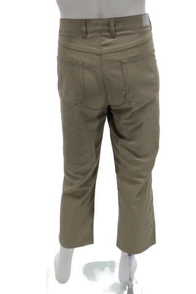 Peter Millar Mens Cropped Khakis Button Cotton Polyester Designer Size 36