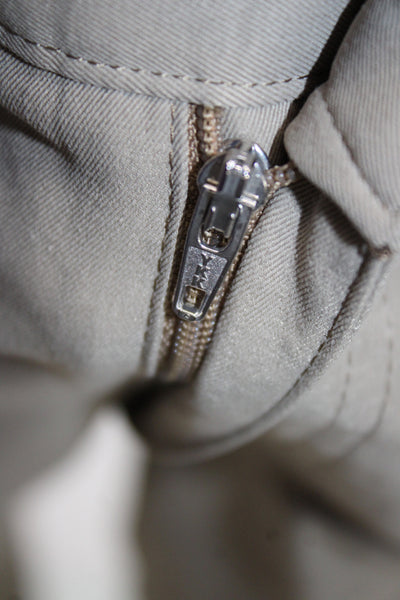 Peter Millar Mens Cropped Khakis Button Cotton Polyester Designer Size 36
