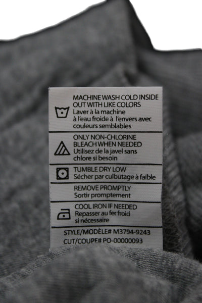 Vince Mens Pullover Hoodie Gray Cotton Long Sleeve Size L
