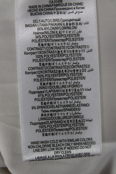 Ramy Brook Womens Bodycon Mini Dress White Sleeveless Zip Size 10