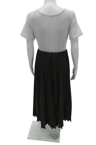 A.L.C. Womens Pleated Maxi Skirt Green Size 4