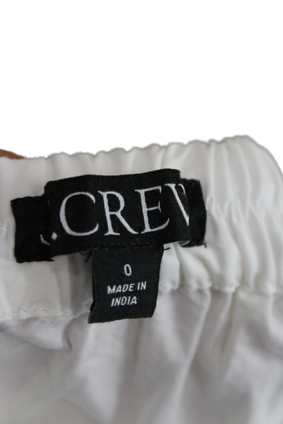 J Crew Womens A-Line Peasant Long Cotton Skirt White Size 0