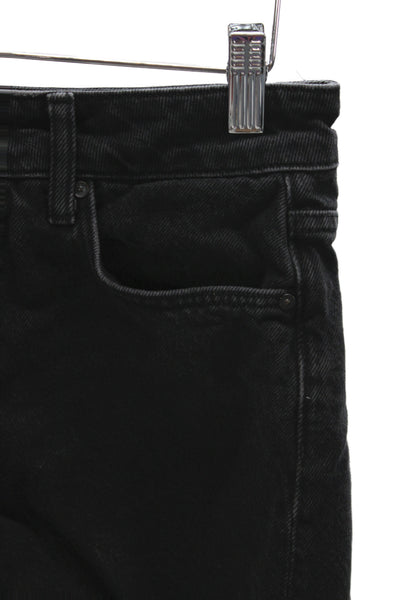 Paige Unisex Black 90s Solid Button Front Shorts Size 26