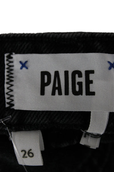 Paige Unisex Black 90s Solid Button Front Shorts Size 26
