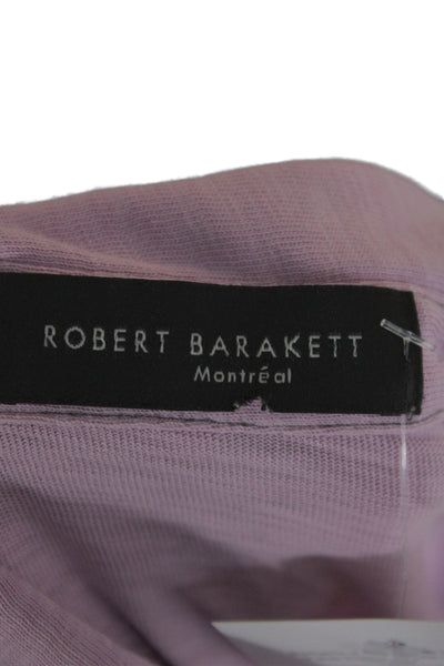 Robert Barakett Mens Point Collar Polo Pink Cotton Short Sleeve Size M