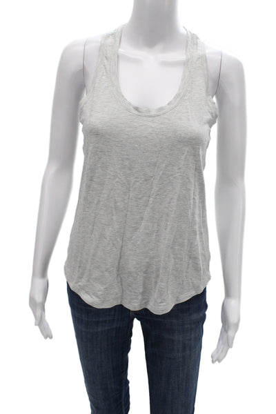 Lululemon Womens Sleeveless Basic Gray Cotton Tank Round Neck Size 4