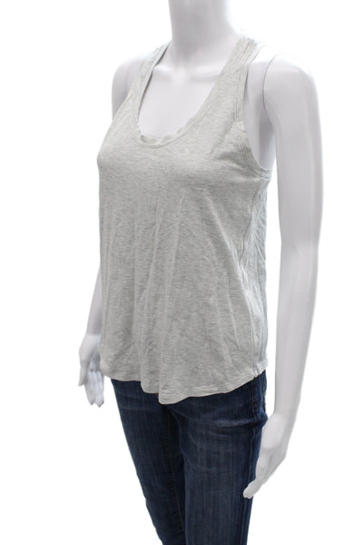 Lululemon Womens Sleeveless Basic Gray Cotton Tank Round Neck Size 4