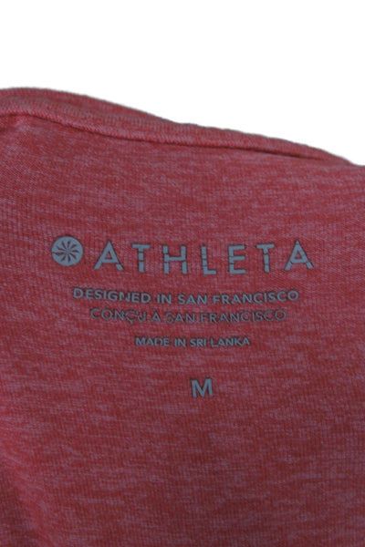 Athleta Women Pink Sleeveless Camisole Crew Neck Size M