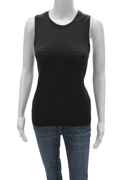 Lululemon Women Basic Sleeveless Tank Black Crew Neck Synthetic Size 4