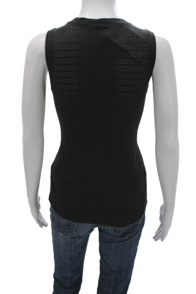 Lululemon Women Basic Sleeveless Tank Black Crew Neck Synthetic Size 4