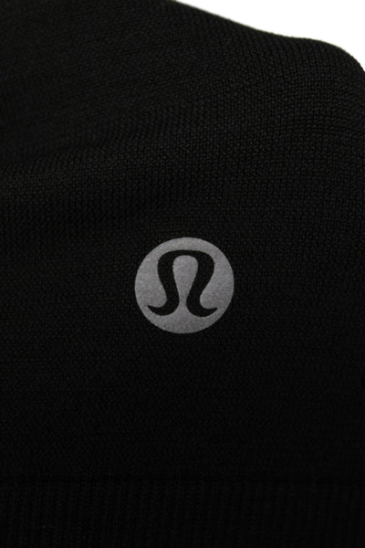 Lululemon Women Basic Sleeveless Tank Black Crew Neck Synthetic Size 4