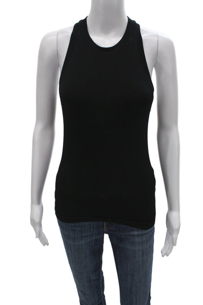 Athleta Womens Black Basic Tank Sleeveless Crew Neck Size S