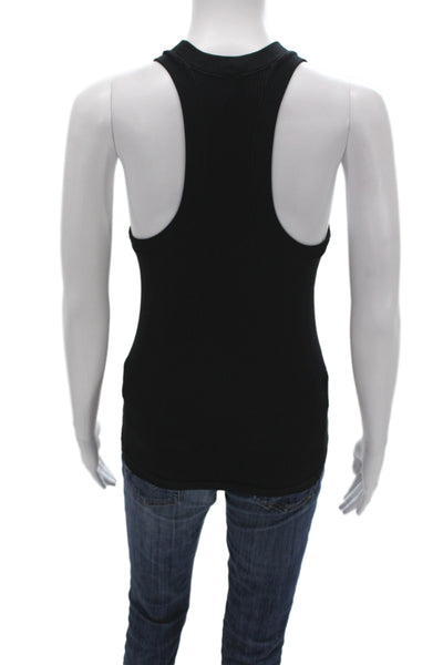 Athleta Womens Black Basic Tank Sleeveless Crew Neck Size S