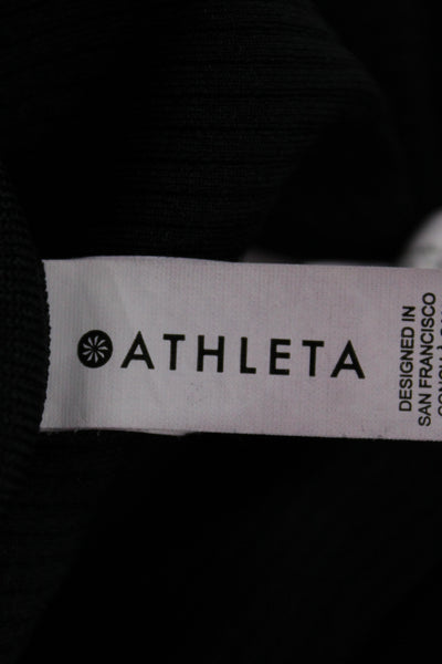Athleta Womens Black Basic Tank Sleeveless Crew Neck Size S