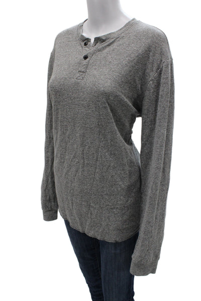 Marine Layer Mens Gray Long Sleeve Button Up Shirt Fall Size M
