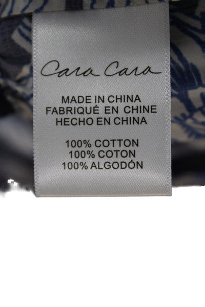 Cara Cara Womens Dark Blue Floral Cotton Maxi Peasant Skirt Size XS