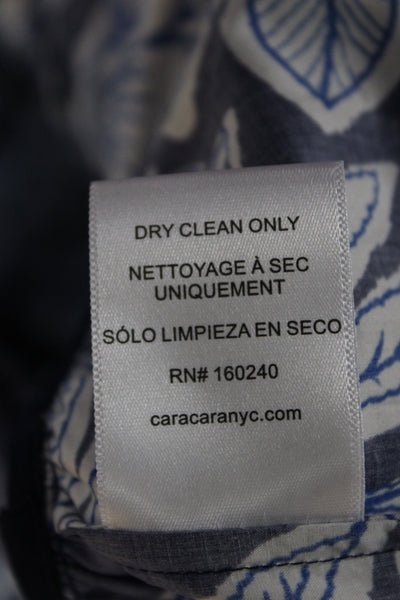 Cara Cara Womens Dark Blue Floral Cotton Maxi Peasant Skirt Size XS