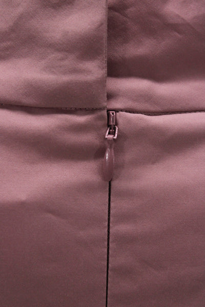 COS Women High Neck Button Cotton Short Sleeve Pink Top Size 4