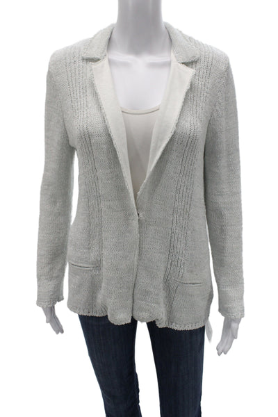 Amina Rubinacci Unisex Cardigan Gray Cotton Long Sleeve Designer Size 44