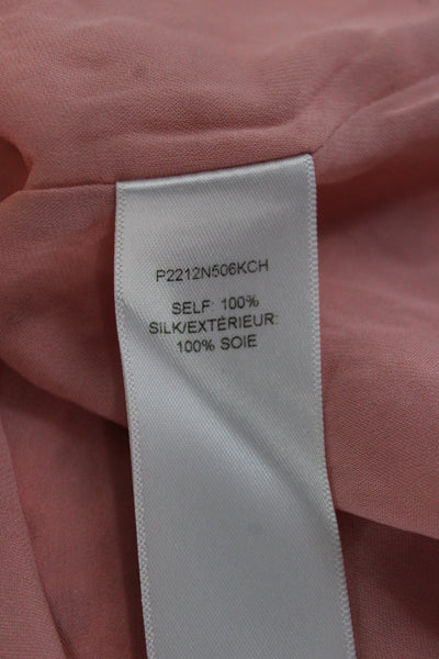 Carolina Herrera Women Shift Pink Floral Dress Short Sleeve Size M