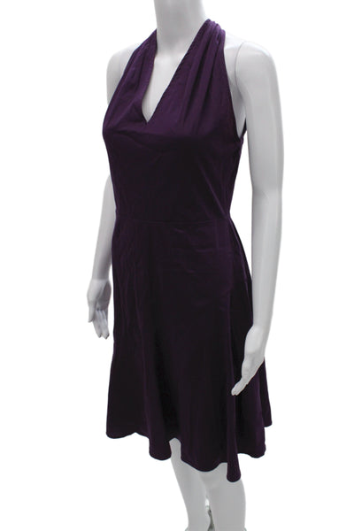 Derek Lam Womens A-Line Fit and Flare Purple V-Neck Sleeveless Dress Size 6