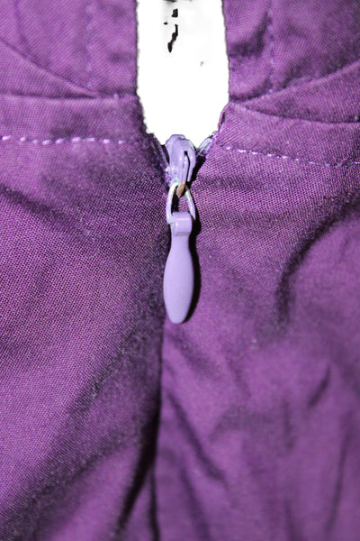 Derek Lam Womens A-Line Fit and Flare Purple V-Neck Sleeveless Dress Size 6