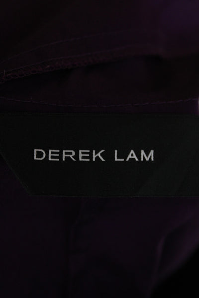 Derek Lam Womens A-Line Fit and Flare Purple V-Neck Sleeveless Dress Size 6