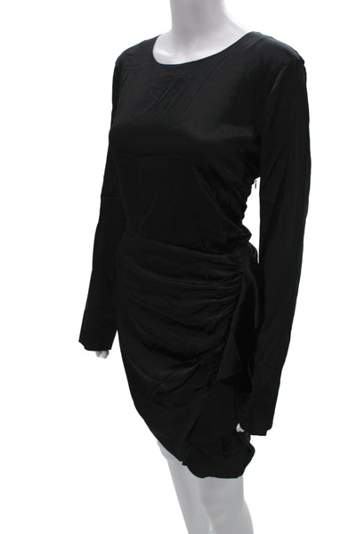 Veronica Beard Womens Sheath Mini Dress Black Long Sleeve Round Neck Size 14