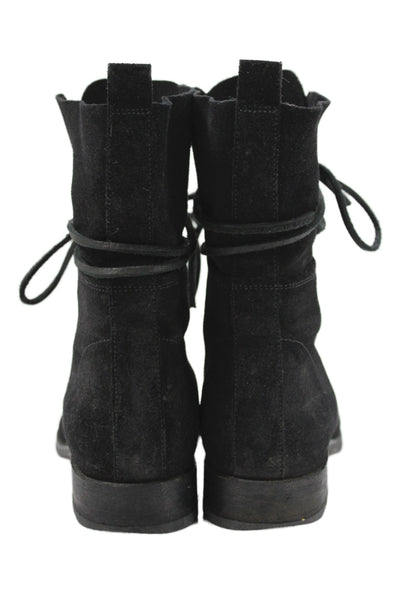 KORS Michael Kors Womens Suede Lace Up Ankle Boots Black Size 6 Medium