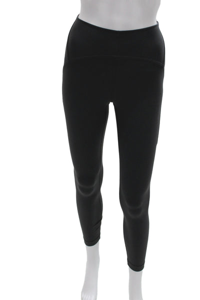 Lululemon Women Black Nylon Ankle Leggings Solid Fall Size 4