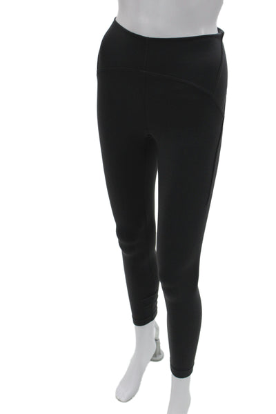 Lululemon Women Black Nylon Ankle Leggings Solid Fall Size 4